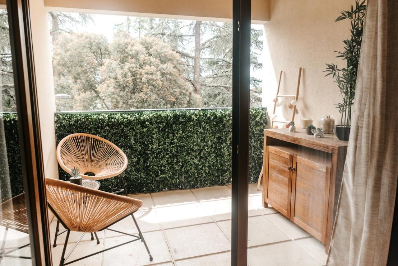 Appartement Moderne Central Avec Piscine, Garage Prive Et Terrasse Sud Uzès Exterior foto